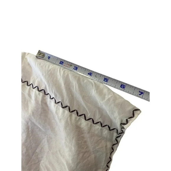 Embroidered Floral Peasant Blouse Top NICOLE Miller Sz Large White Silk/Cotton - Picture 13 of 16